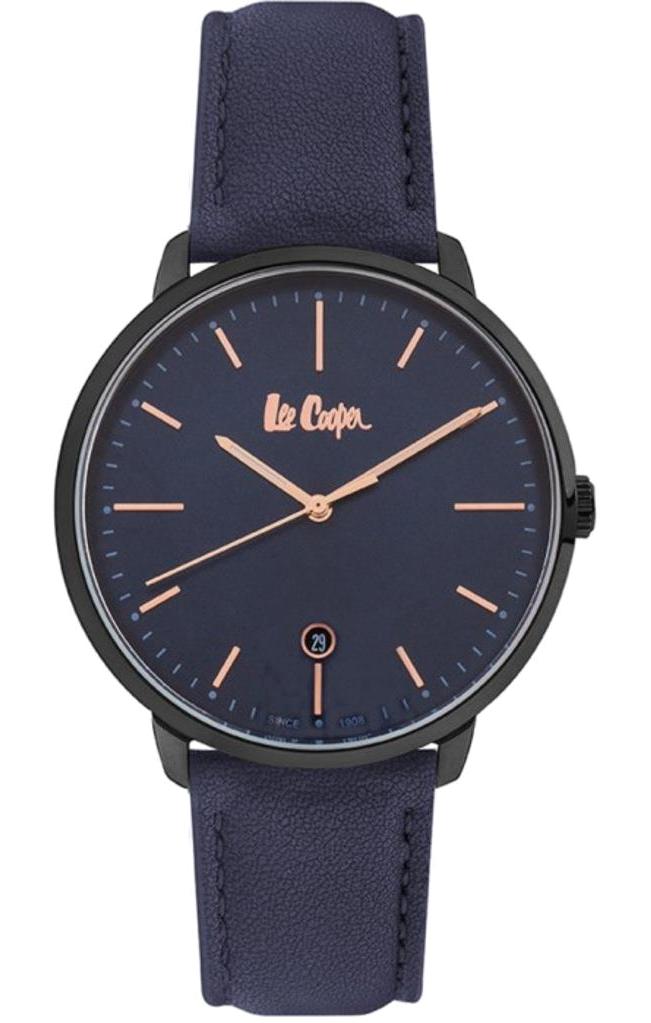 Lee Cooper 6972 699 42 Takvimli 42 mm Lacivert Deri Kordon Analog Erkek Kol Saati
