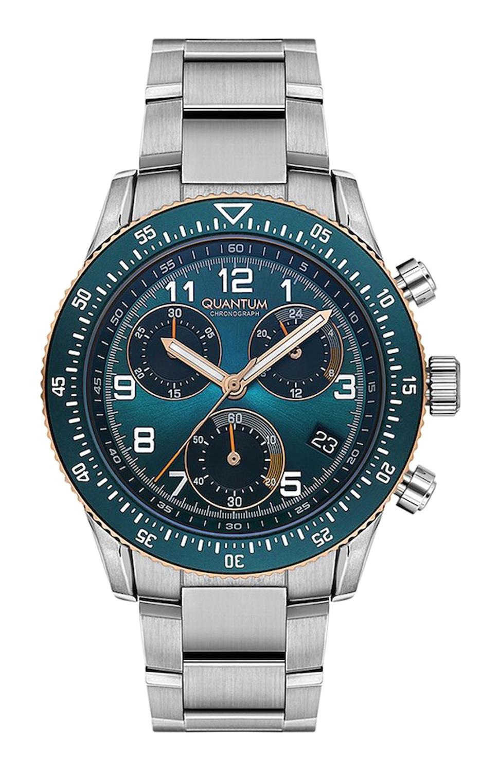 Quantum PWG1119.590 Takvimli 43 mm Çelik Kordon Analog Erkek Kol Saati