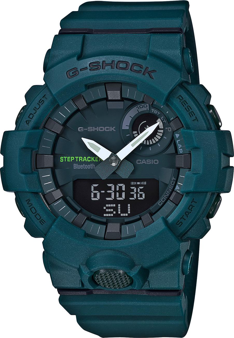 Casio GBA-800-3A Takvimli Yeşil Silikon Kordon Analog Kol Saati