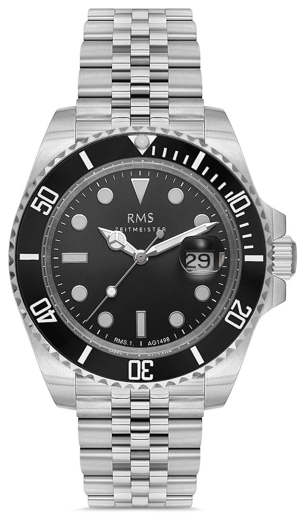 Romanson RMS.1.AG1498.02 Takvimli 44 mm Çelik Kordon Analog Kol Saati
