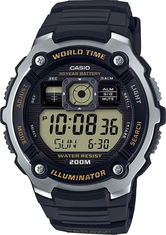 Casio AE-2000W-9AVDF Takvimli 47.7 mm Lacivert Silikon Kordon Analog Erkek Kol Saati