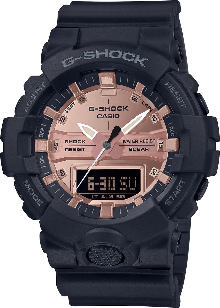 Casio GA-800MMC-1A Takvimli 48.6 mm Siyah Silikon Kordon Analog Kol Saati