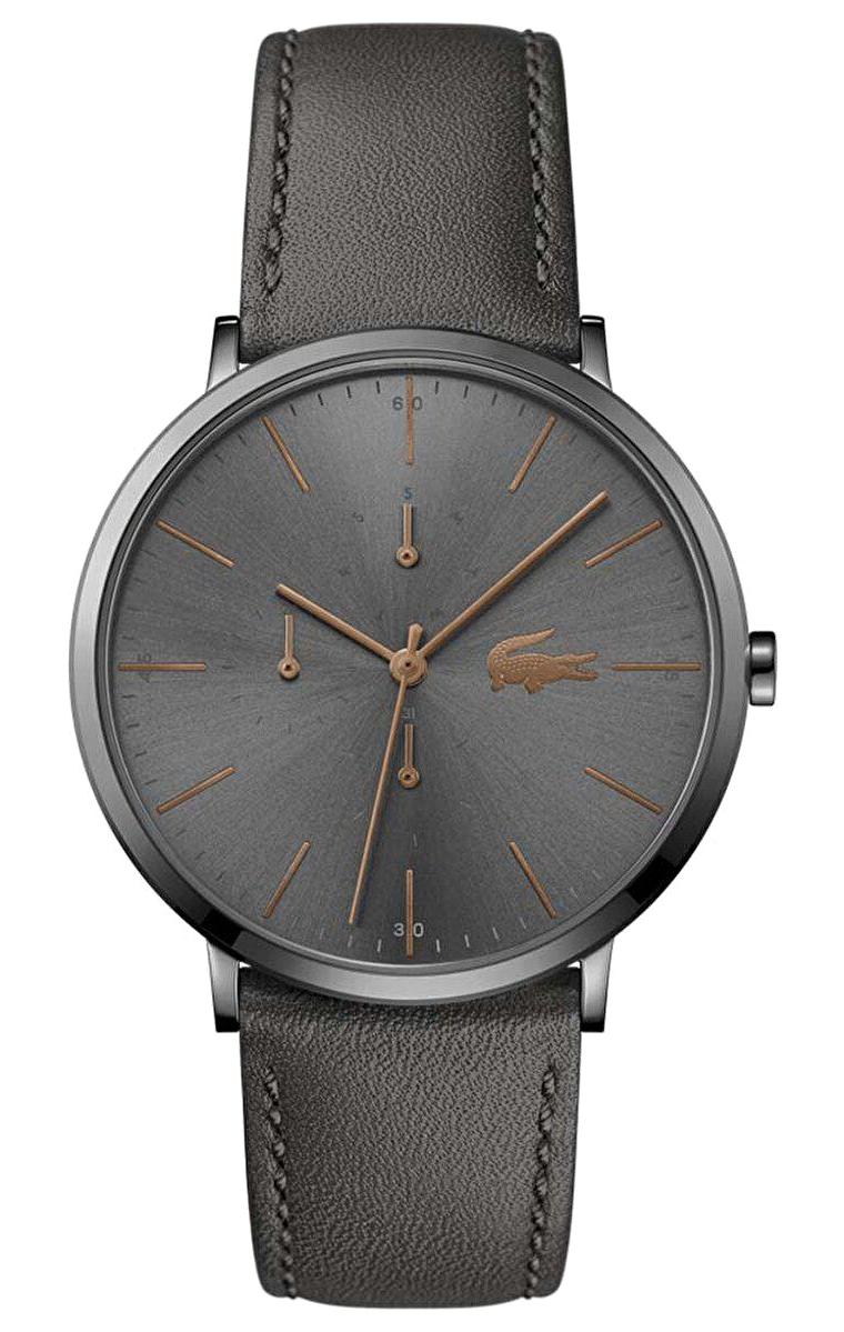 Lacoste LAC2011059 40 mm Füme Deri Kordon Analog Erkek Kol Saati