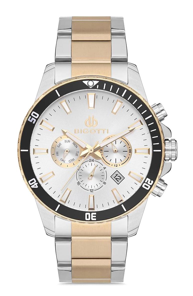 Bigotti BG.1.10129.4 Takvimli Altın-Metal Kordon Analog Erkek Kol Saati