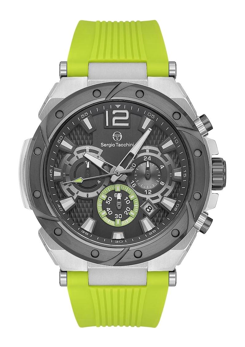 Sergio Tacchini ST.5.10003.3 Takvimli 45 mm Yeşil Silikon Kordon Analog Erkek Kol Saati