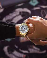 Reward RPT469-2 44 mm Altın Metal Kordon Analog Erkek Kol Saati