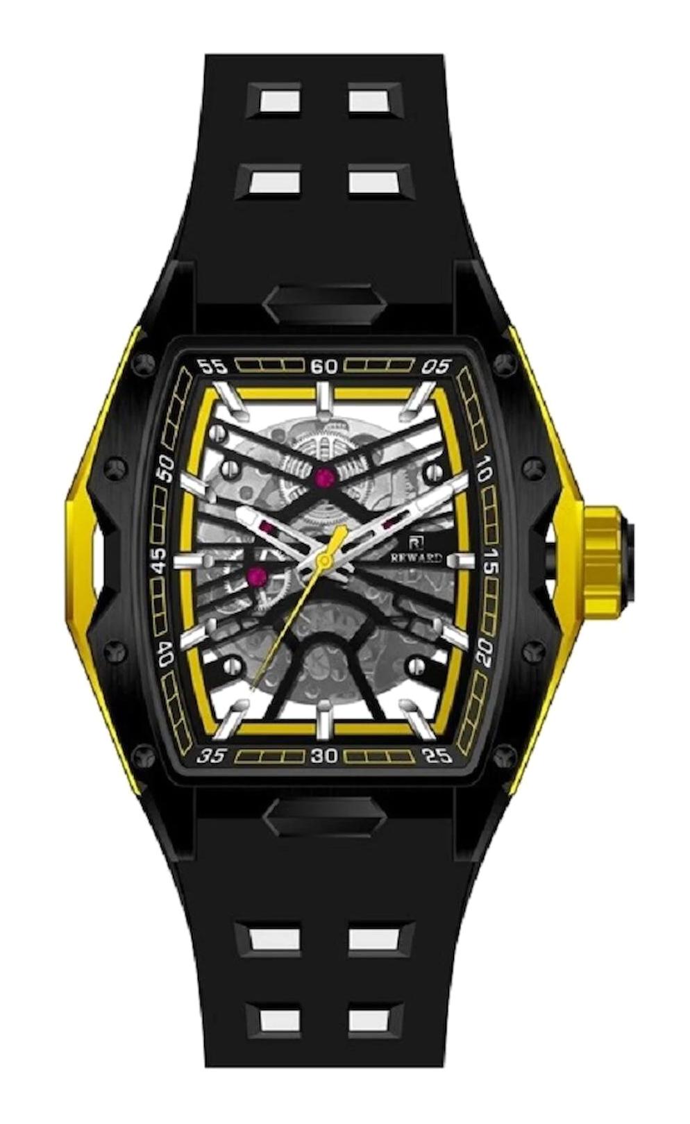 Reward A144981 46 mm Siyah Silikon Kordon Analog Erkek Kol Saati
