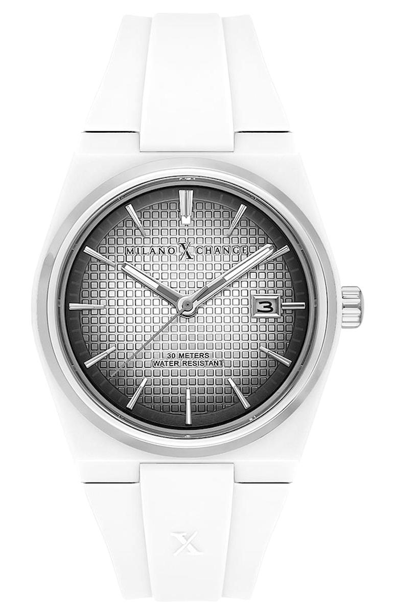 Milano X Change MXG4112 Takvimli 40 mm Beyaz Silikon Kordon Analog Erkek Kol Saati