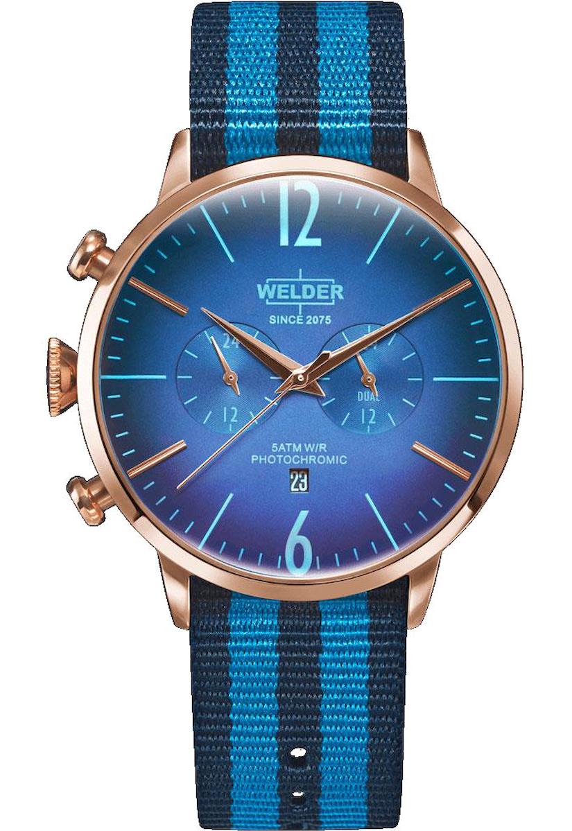 Welder Watch WWRC500 Pusulalı Takvimli 45 mm Lacivert Kanvas Kordon Analog Erkek Kol Saati