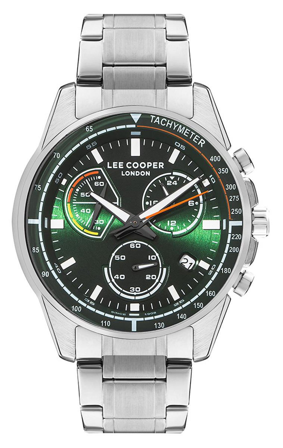 Lee Cooper LC07557.370 Takvimli 44 mm Çelik Kordon Analog Erkek Kol Saati