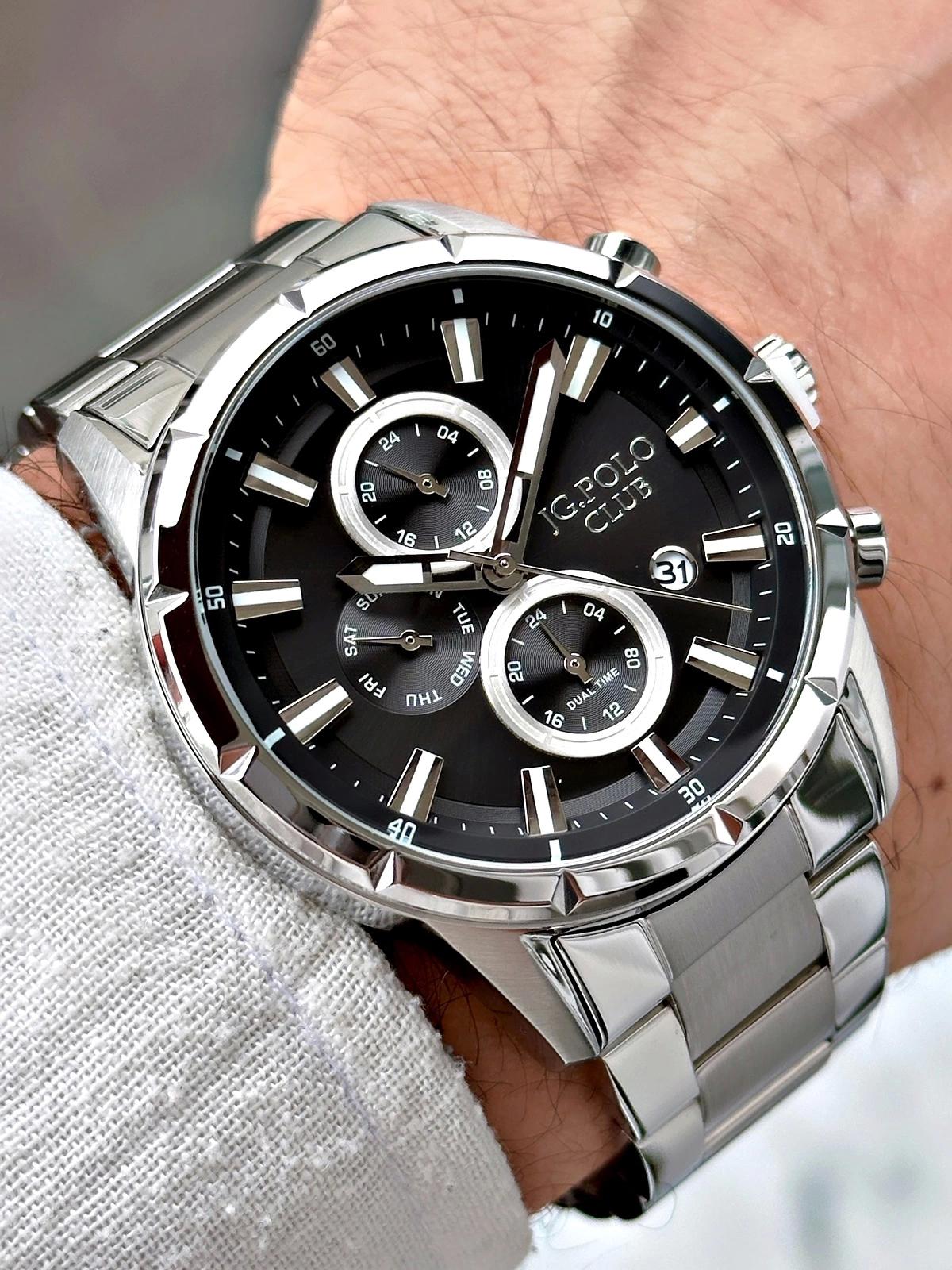 Jg. Polo Club JPC09232261M3 Takvimli Çelik Kordon Analog Erkek Kol Saati