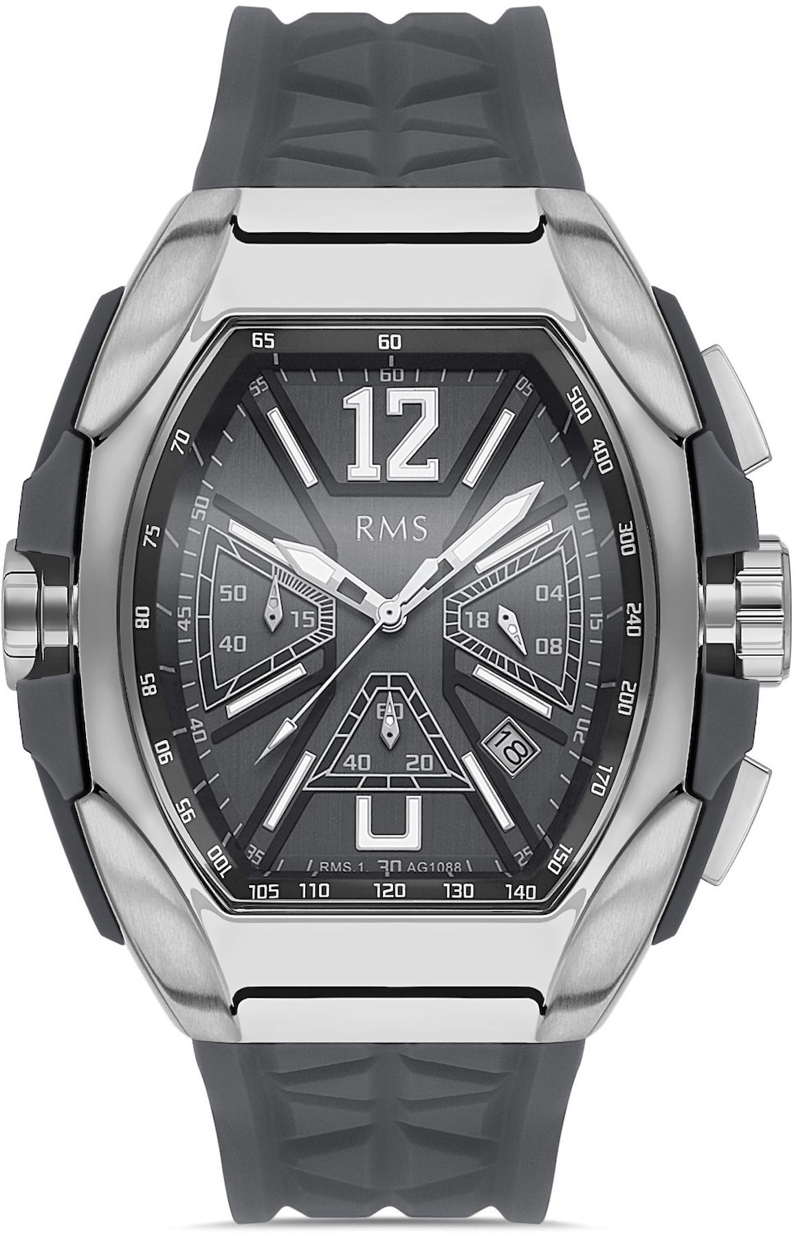Romanson RMS.1.AG1088.11 Takvimli Gri Silikon Kordon Analog Kol Saati