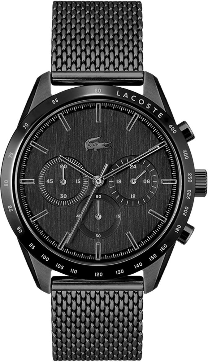 Lacoste LAC2011162 Takvimli 42 mm Siyah Çelik Kordon Analog Erkek Kol Saati