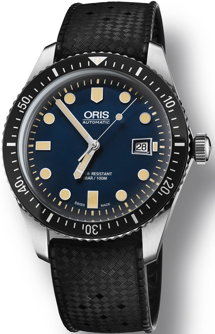 Oris 733-7720-4055-07-4-21-18 Takvimli 42 mm Siyah Plastik Kordon Analog Kol Saati