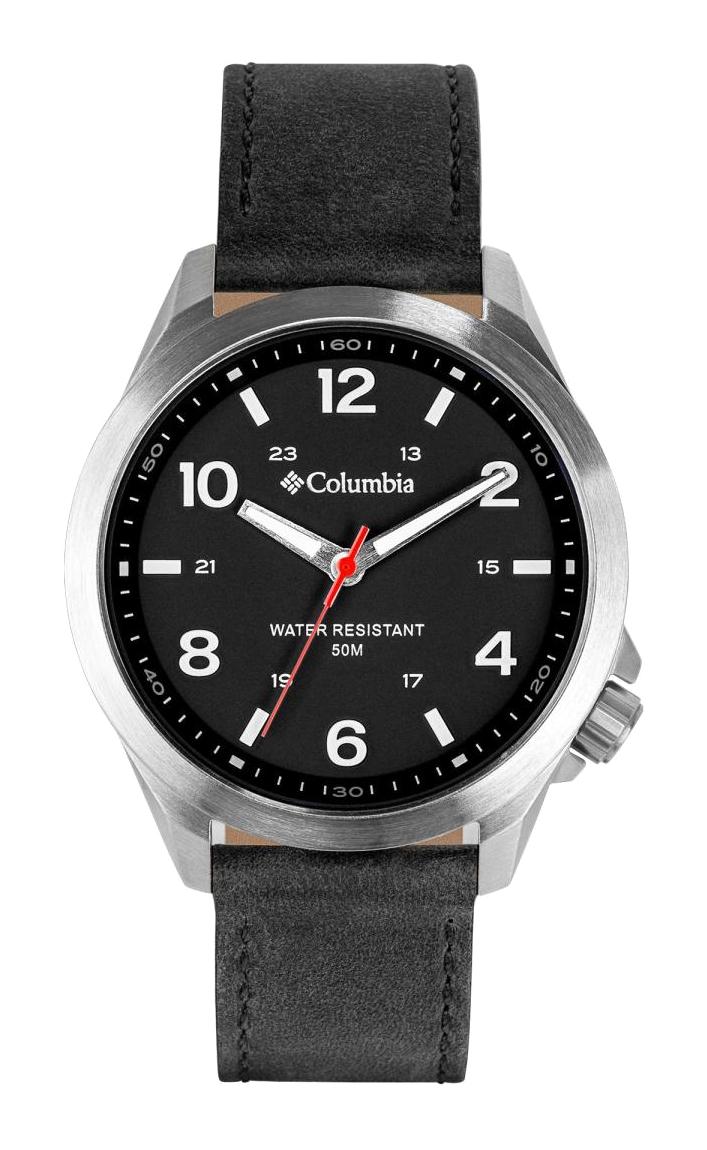 Columbia CSS10-001 44 mm Siyah Deri Kordon Analog Erkek Kol Saati