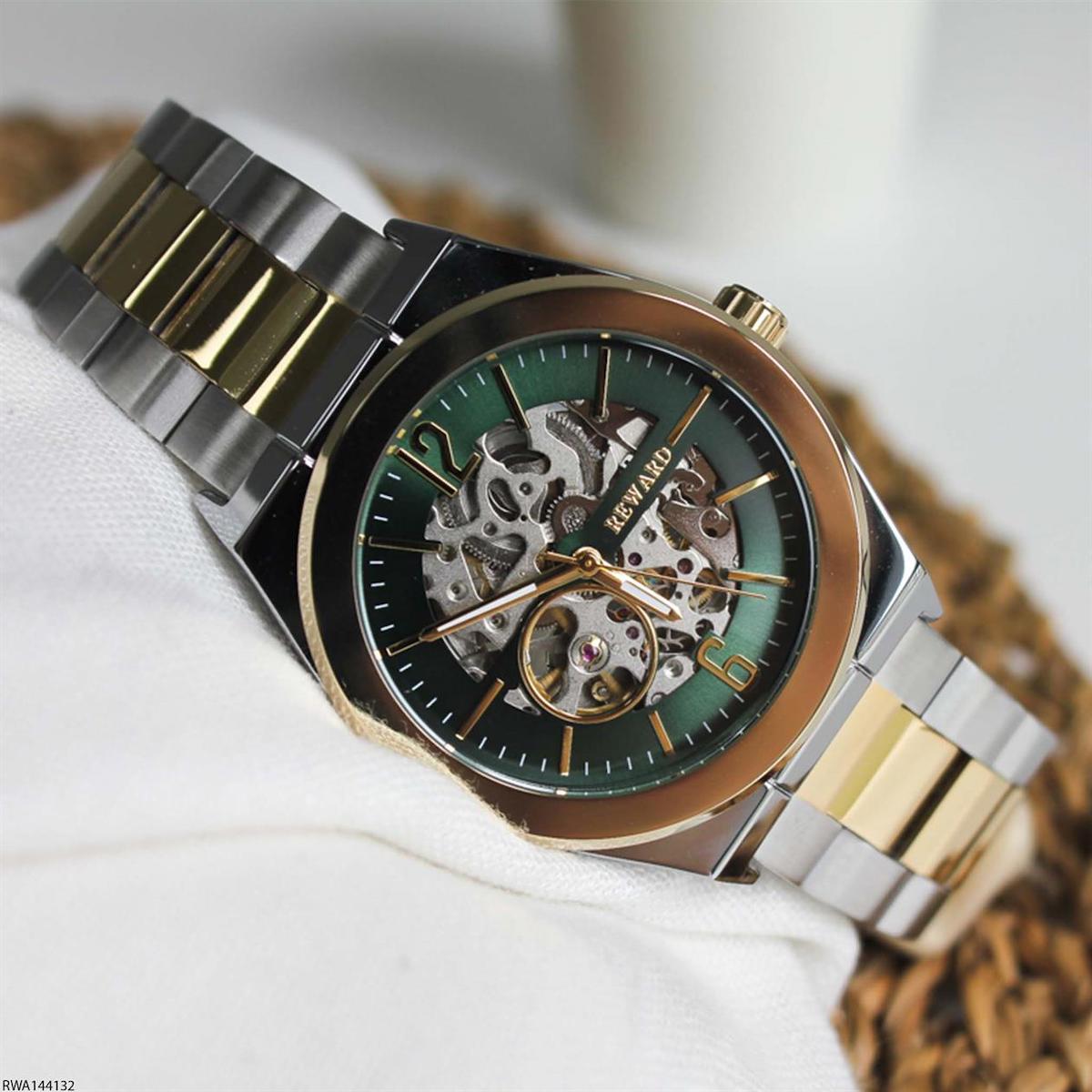 Reward RWA144132 43 mm Gri-Sarı Çelik Kordon Analog Erkek Kol Saati