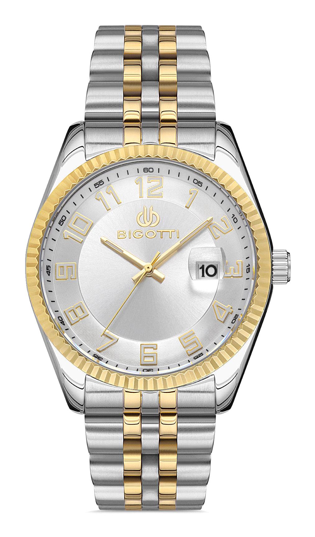 Bigotti BG.1.10302.2 Takvimli 41 mm Altın-Çelik Kordon Analog Erkek Kol Saati