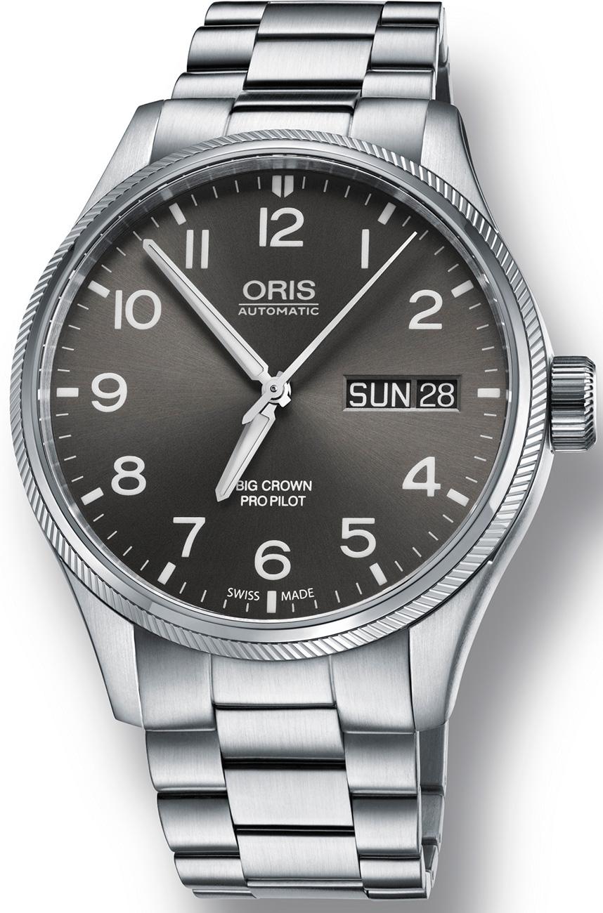 Oris 752-7698-4063-07-8-22-19 Takvimli 45 mm Çelik Kordon Analog Kol Saati