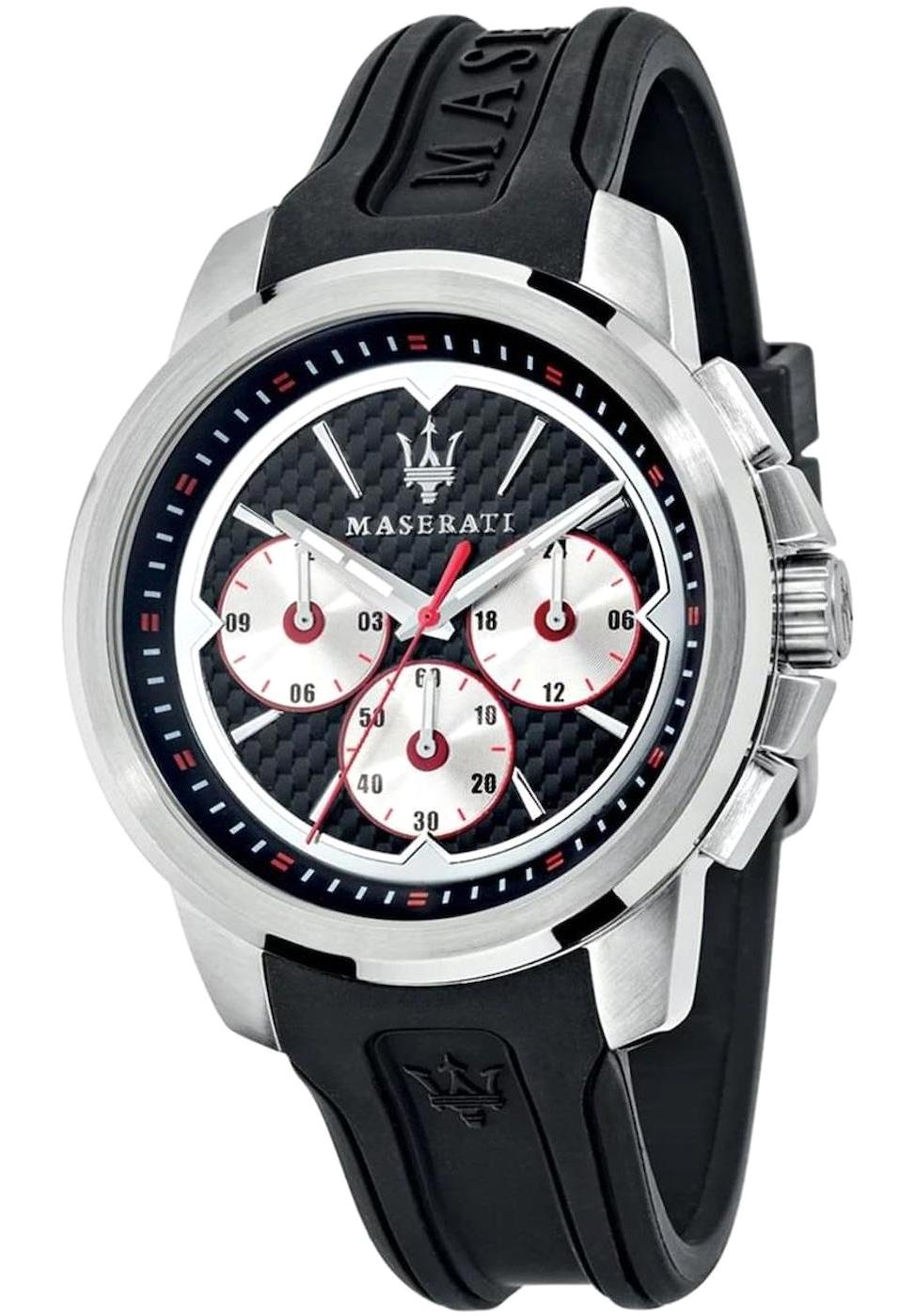 Maserati R8851123001 Takvimli 44 mm Siyah Silikon Kordon Analog Erkek Kol Saati