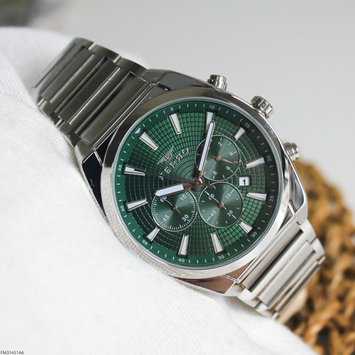 Ferro FM31451A6 Takvimli 45 mm Çelik Kordon Analog Erkek Kol Saati