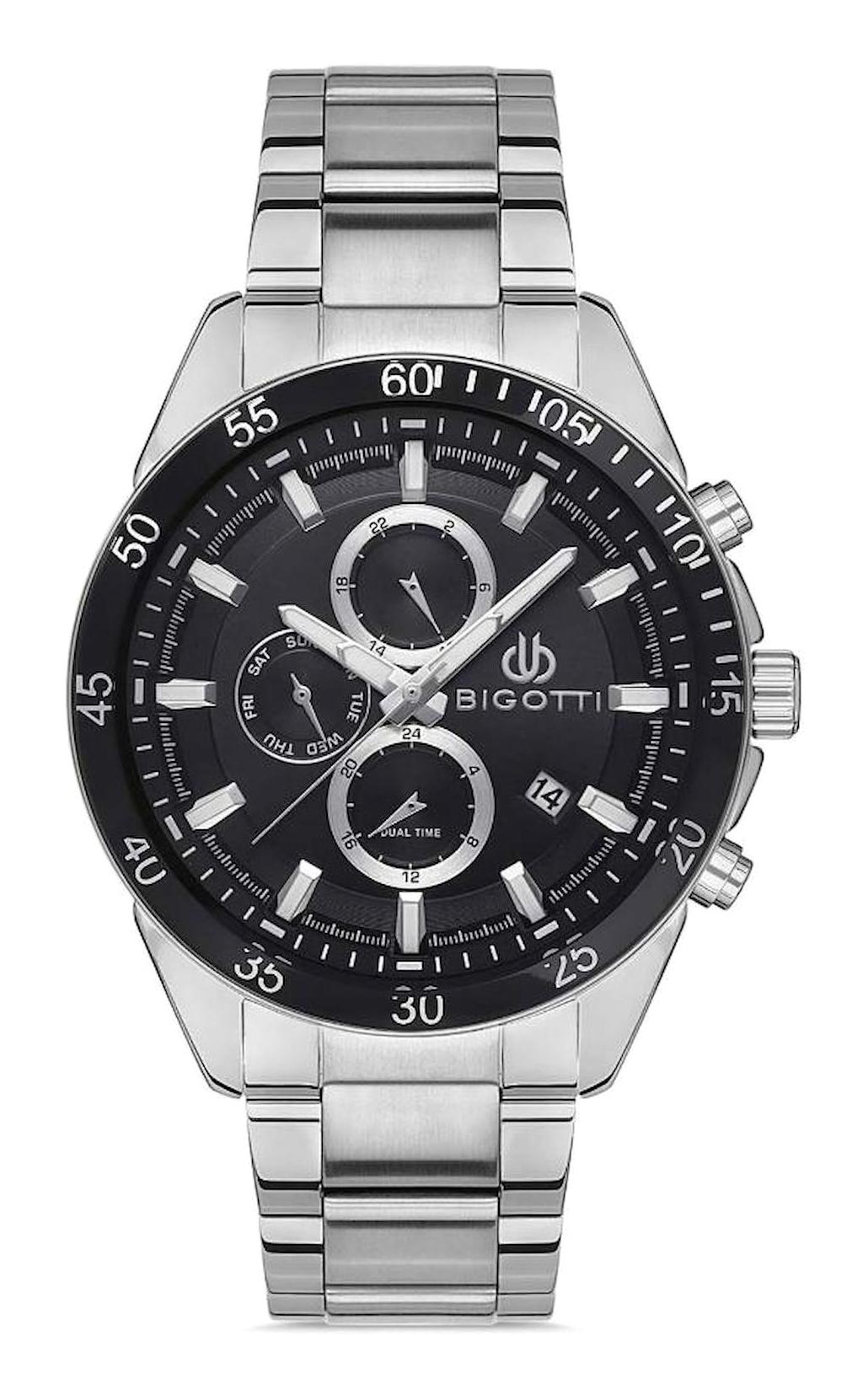 Bigotti BG.1.10400.2 Takvimli 44 mm Çelik Kordon Analog Erkek Kol Saati