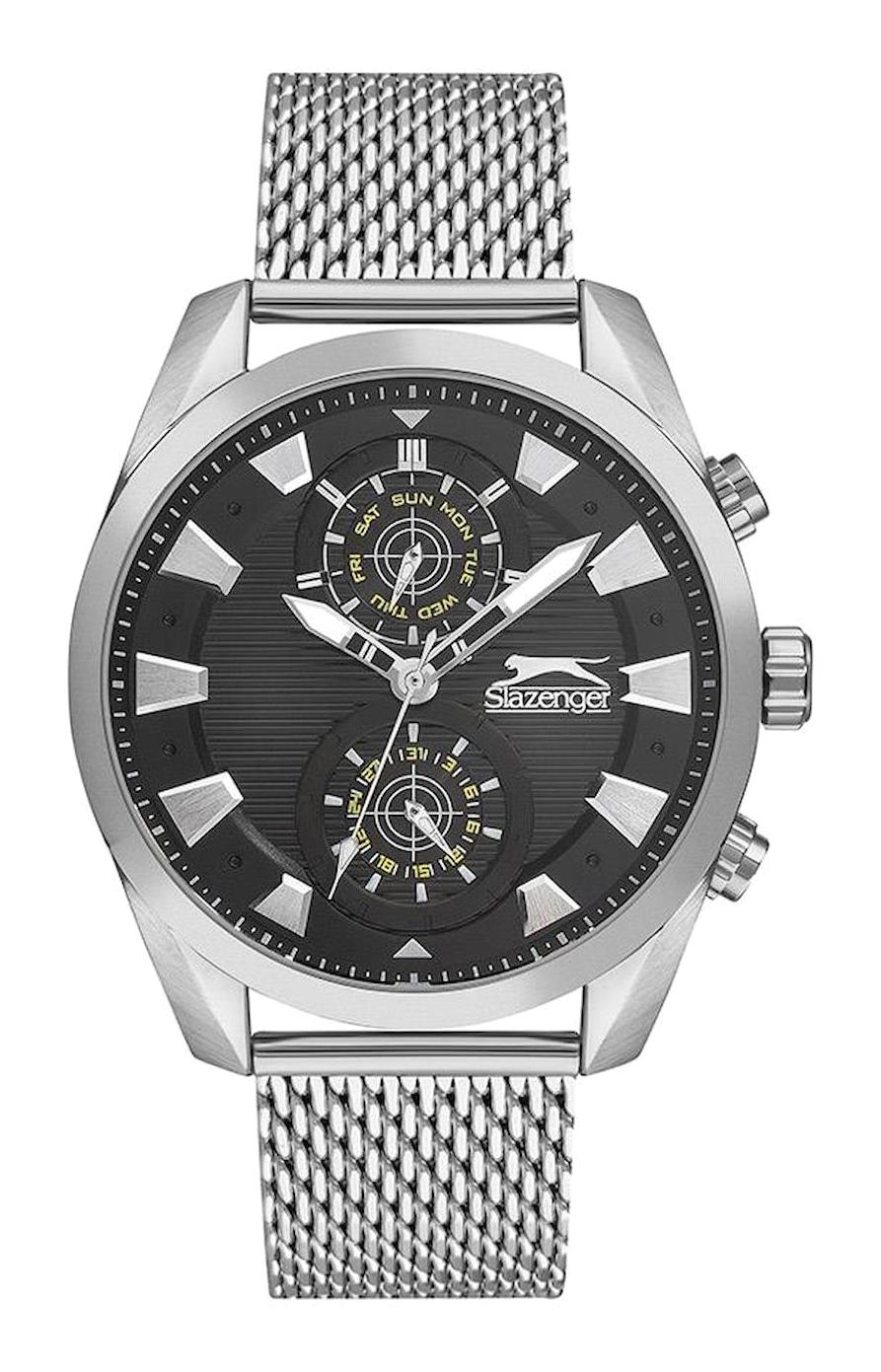 Slazenger SL.09.1882.2.01 Takvimli 46-50 mm Çelik Kordon Analog Erkek Kol Saati