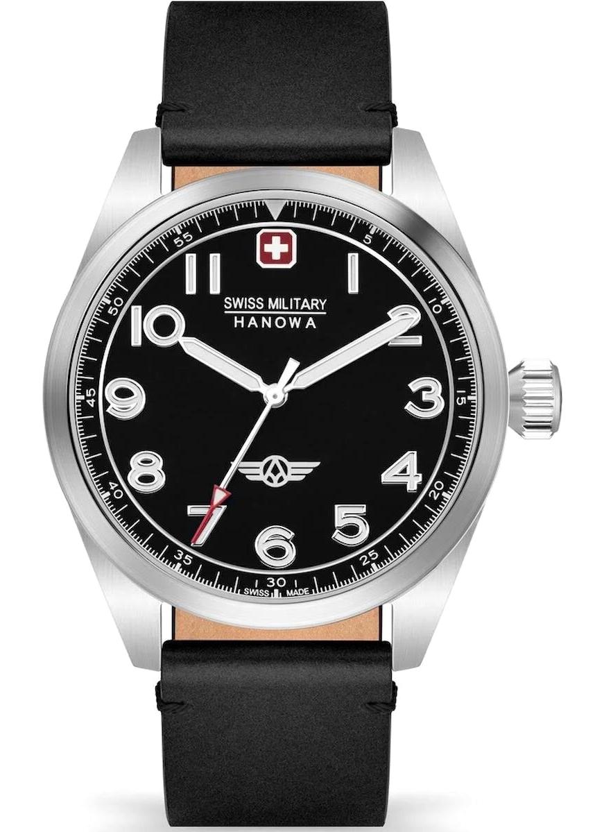 Swiss Military SMWGA2100401 Takvimli 44 mm Siyah Deri Kordon Analog Erkek Kol Saati