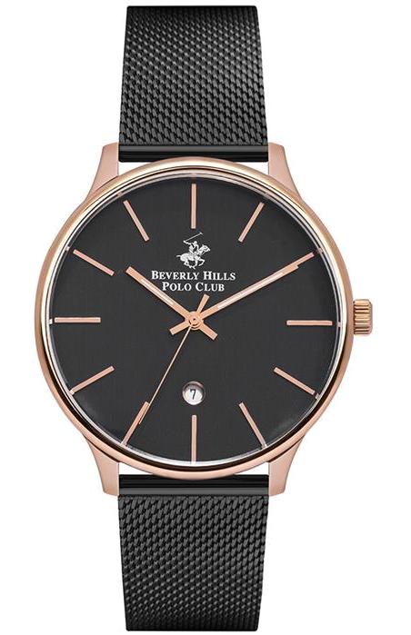 Beverly Hills Polo Club BP3060X450 Takvimli 40 mm Siyah Çelik Kordon Analog Erkek Kol Saati