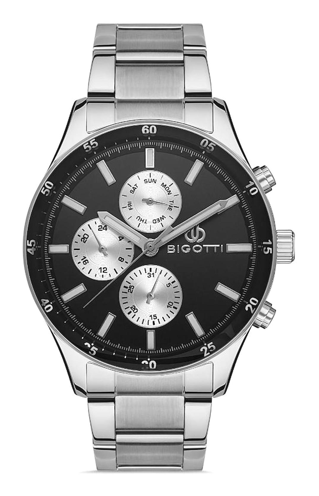 Bigotti BG.1.10456.2 Takvimli 44 mm Çelik Kordon Analog Erkek Kol Saati