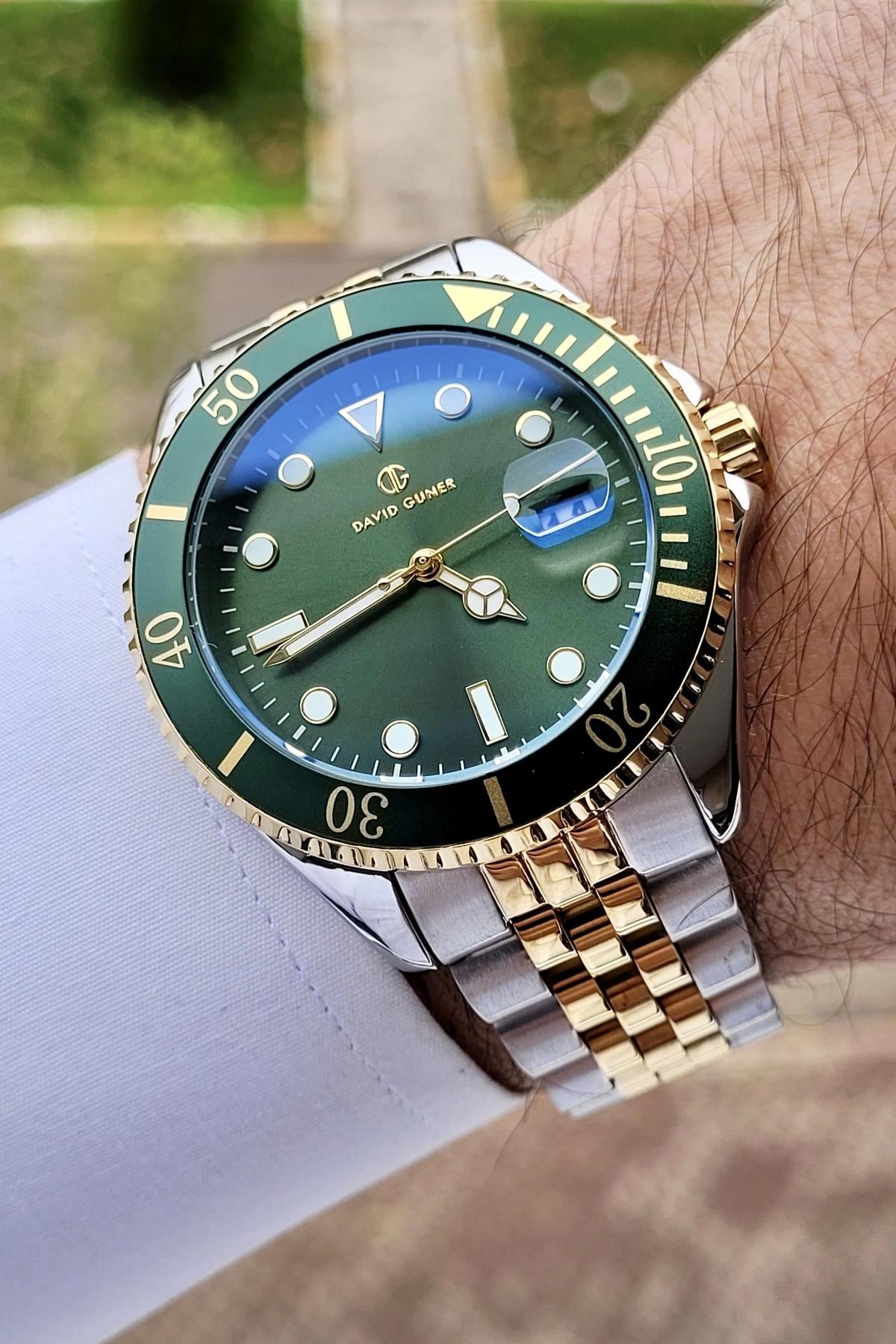 David Guner DGISTE60 Takvimli 42 mm Çelik Kordon Analog Kol Saati