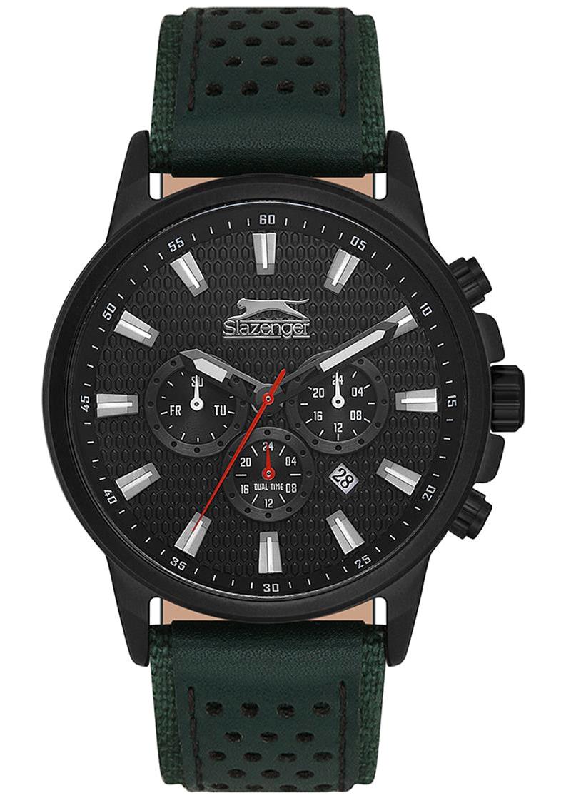 Slazenger SL.09.2105.2.02 Takvimli 45 mm Yeşil Çelik Kordon Analog Erkek Kol Saati