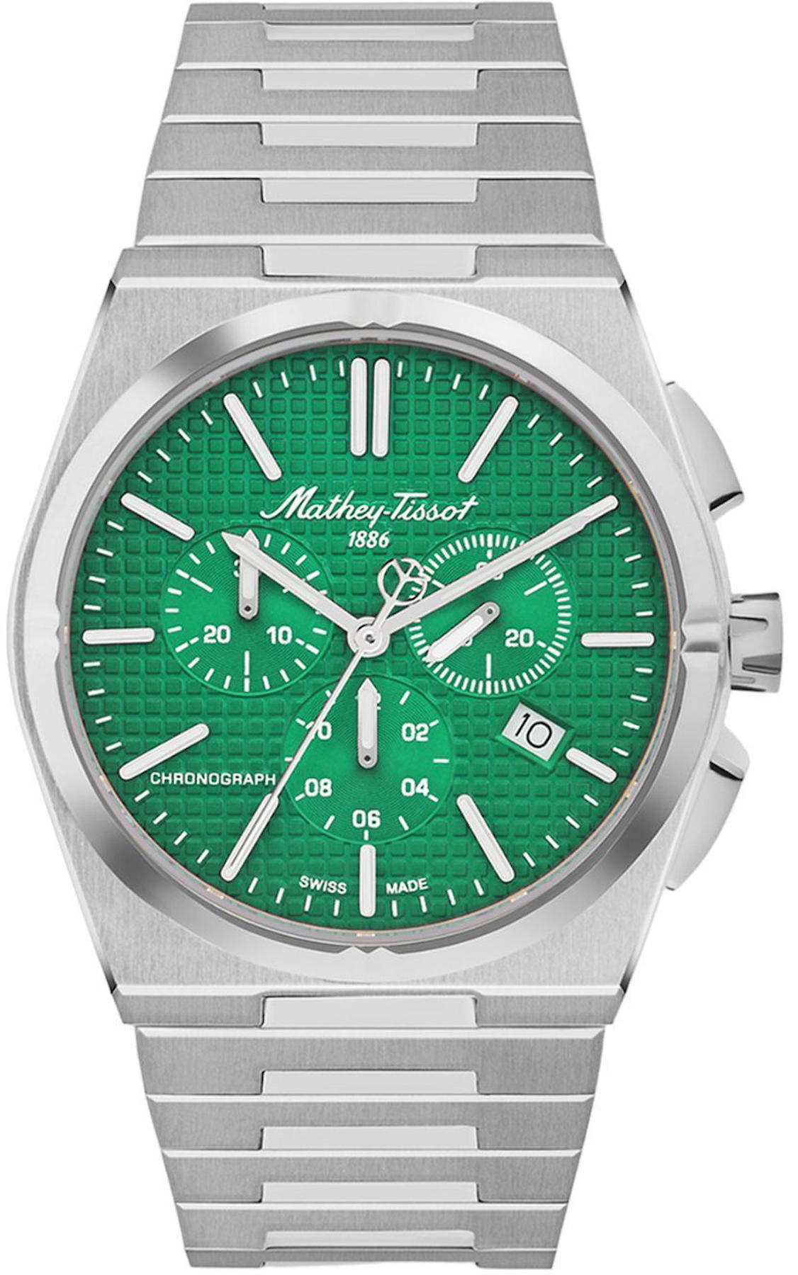 Mathey-Tissot H117CHAV Takvimli 40 mm Çelik Kordon Analog Kol Saati