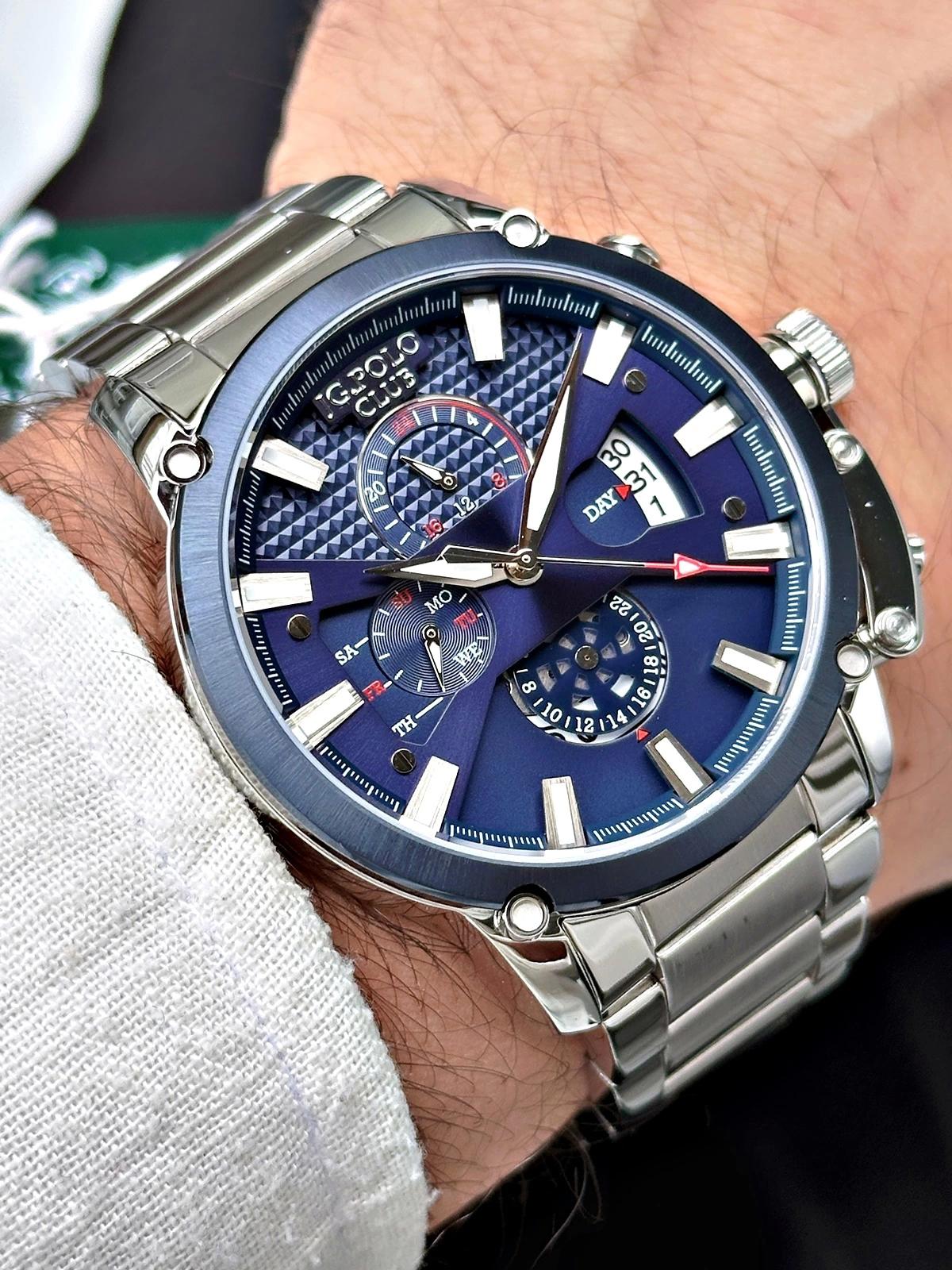 Jg. Polo Club JPC0224S0405803 Takvimli Çelik Kordon Analog Erkek Kol Saati