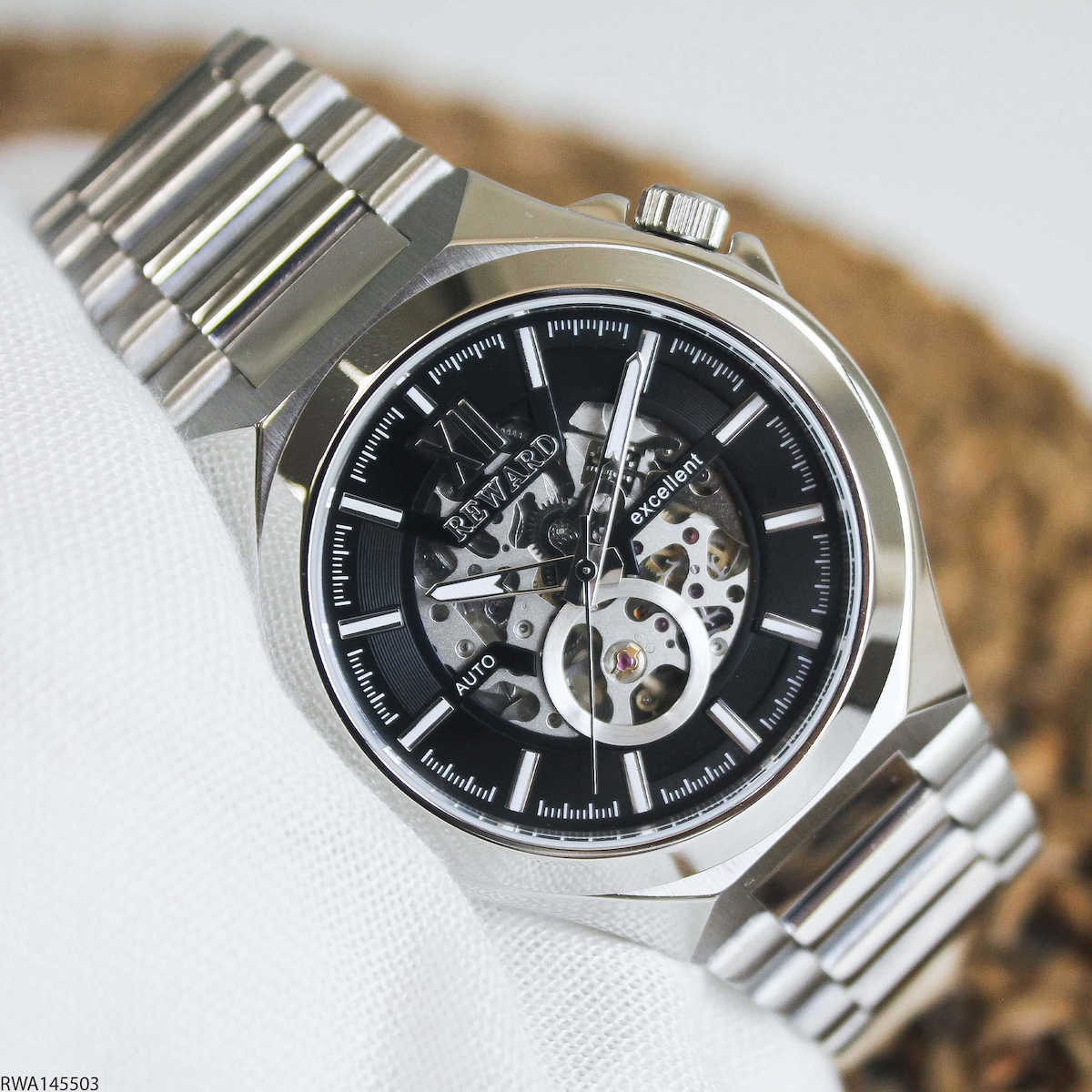 Reward RWA145503 45 mm Çelik Kordon Analog Erkek Kol Saati