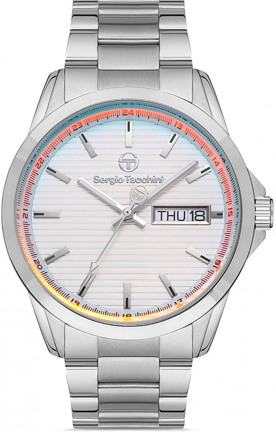 Sergio Tacchini ST.1.10230.5 Takvimli 43 mm Çelik Kordon Analog Kol Saati