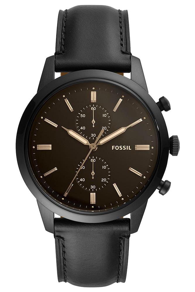Fossil FFS5585 42 mm Siyah Deri Kordon Analog Erkek Kol Saati