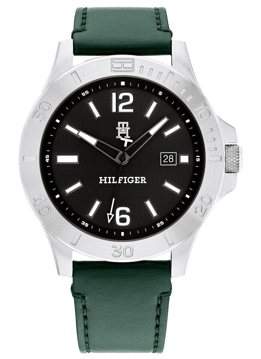 Tommy Hilfiger TH1710531 Takvimli 42 mm Yeşil Deri Kordon Analog Erkek Kol Saati