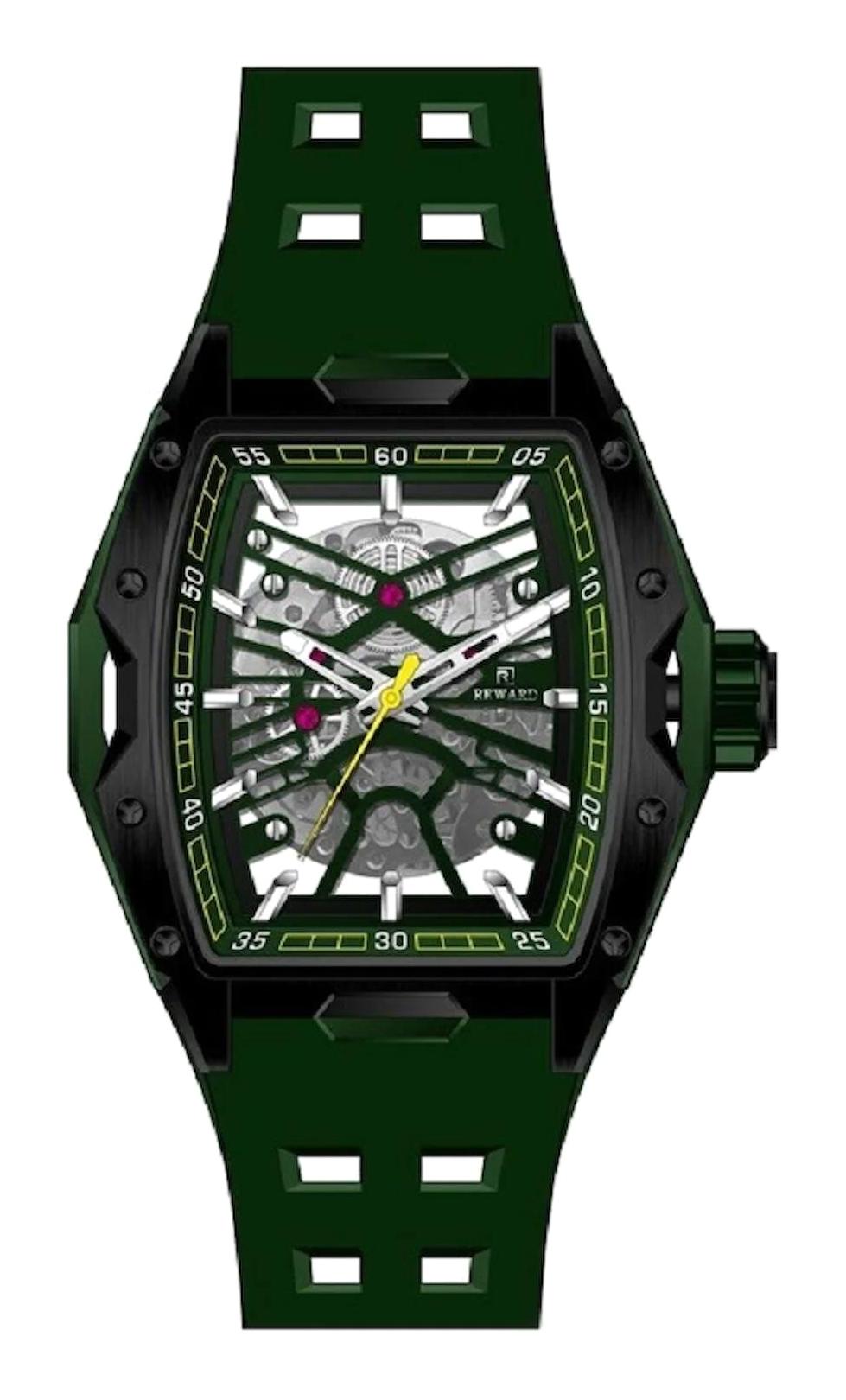 Reward A144984 46 mm Yeşil Silikon Kordon Analog Erkek Kol Saati