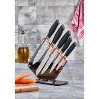 Cooker Cam Standlı 6 Parça Bıçak Seti Rose - Rose Gold