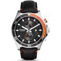 Fossil CH2953 Takvimli 45 mm Siyah Deri Kordon Analog Erkek Kol Saati