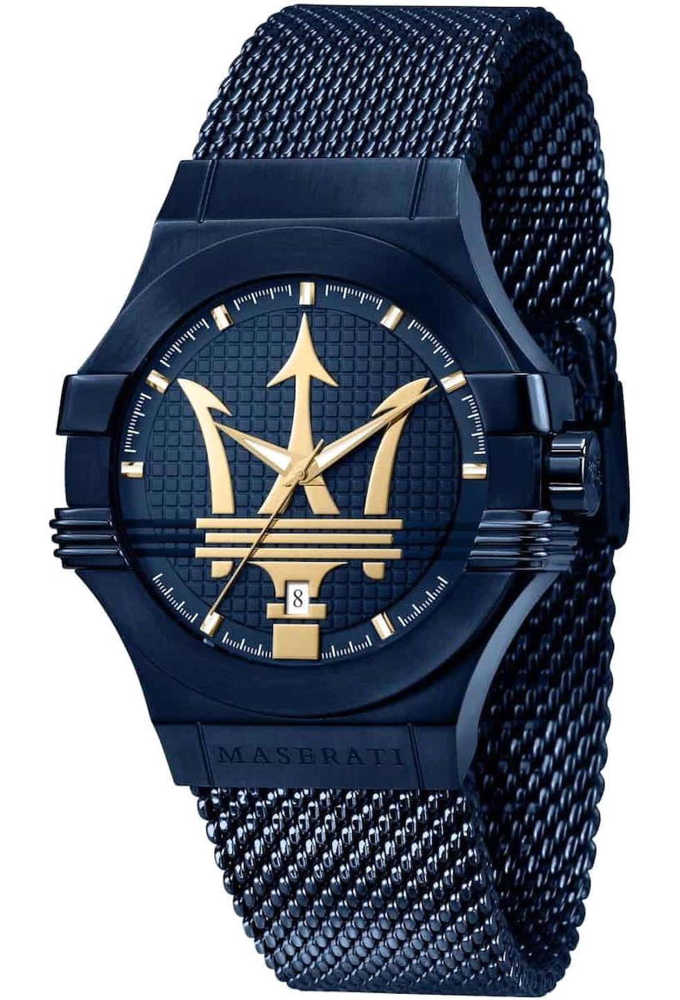 Maserati R8853108008 Takvimli 42 mm Lacivert Hasır Kordon Analog Erkek Kol Saati