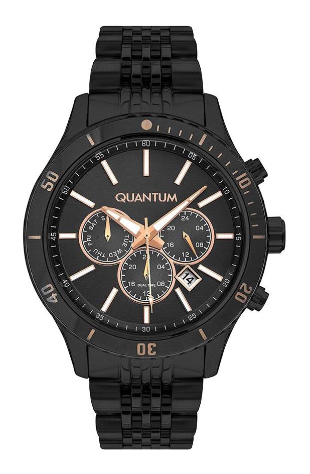 Quantum ADG931.650 Takvimli 45 mm Siyah Metal Kordon Analog Erkek Kol Saati
