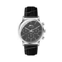 Slazenger SL.09.2198.2.01 Takvimli 42 mm Siyah Deri Kordon Analog Erkek Kol Saati