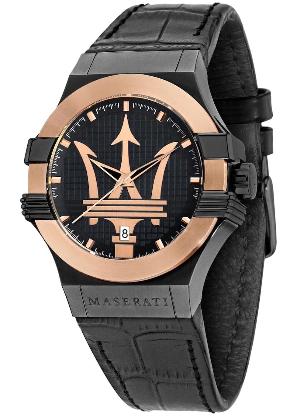 Maserati R8851108032 Takvimli 42 mm Siyah Deri Kordon Analog Erkek Kol Saati