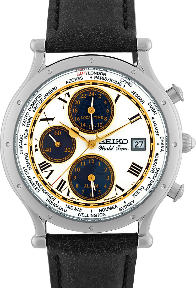 Seiko SPL055P Takvimli 43 mm Siyah Deri Kordon Analog Erkek Kol Saati