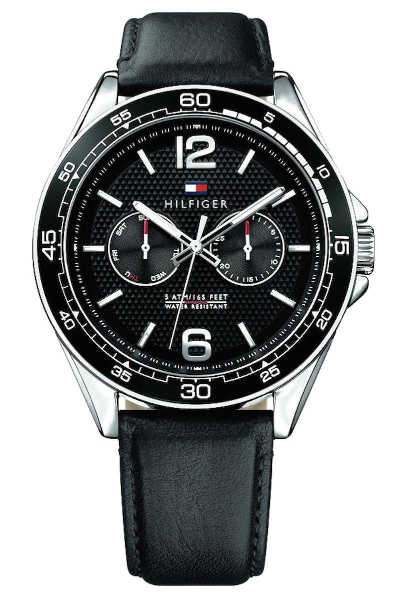 Tommy Hilfiger TH1791369 Takvimli 44 mm Siyah Deri Kordon Analog Kol Saati
