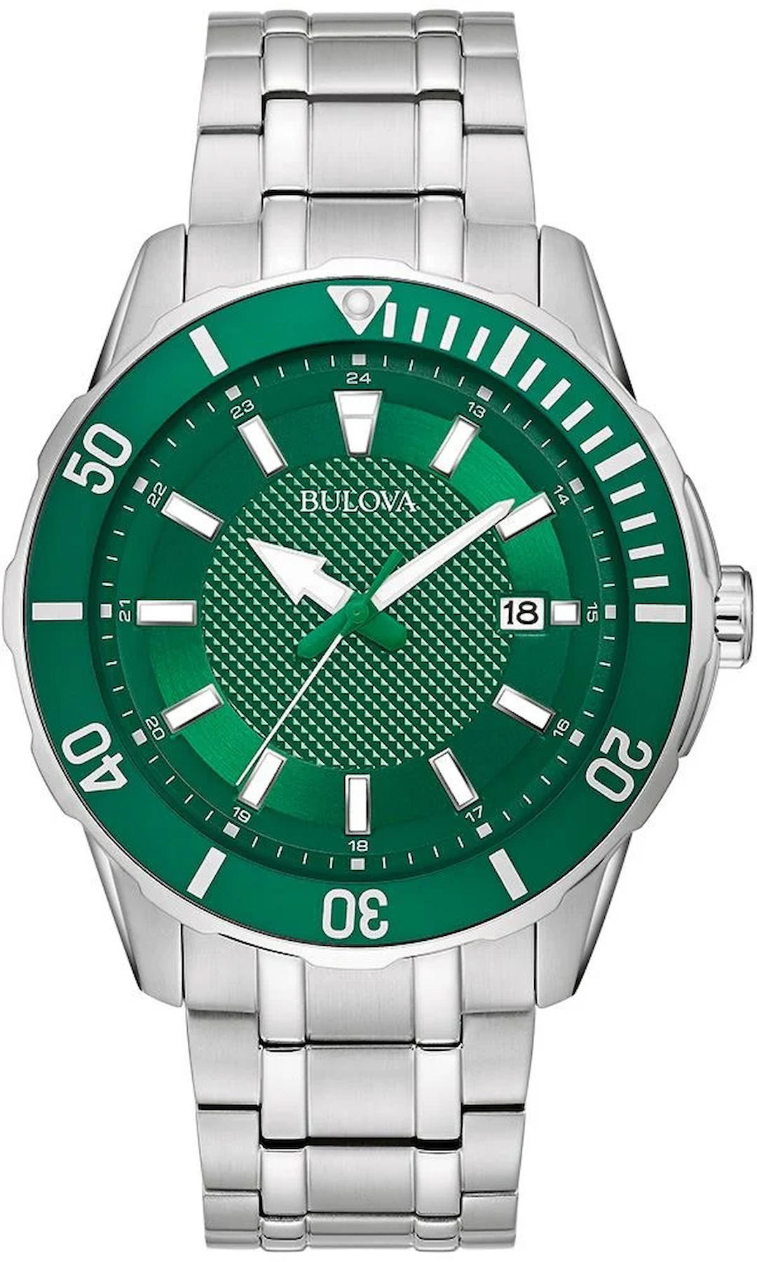 Bulova 98B359 Takvimli 44 mm Çelik Kordon Analog Kol Saati