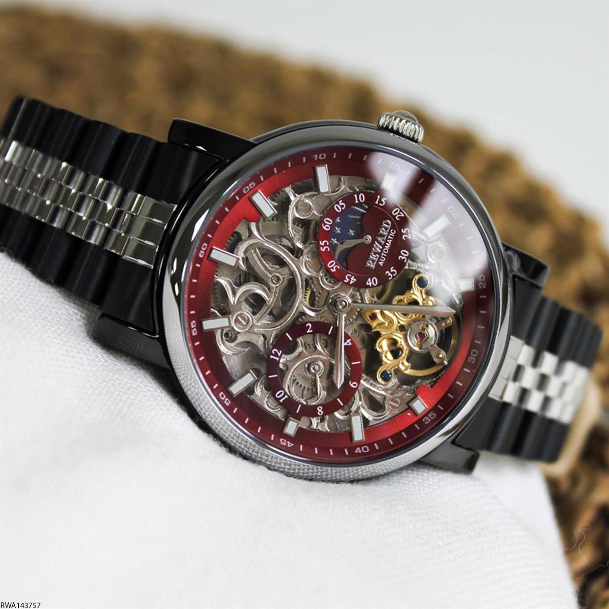 Reward RWA143757 45 mm Gri-Siyah Çelik Kordon Analog Erkek Kol Saati