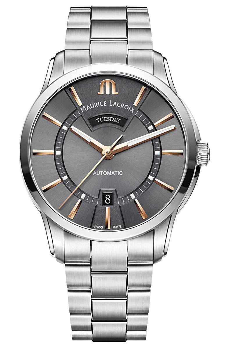 Maurice Lacroix ML-PT6358SS002331-1 Takvimli 41 mm Çelik Kordon Analog Erkek Kol Saati