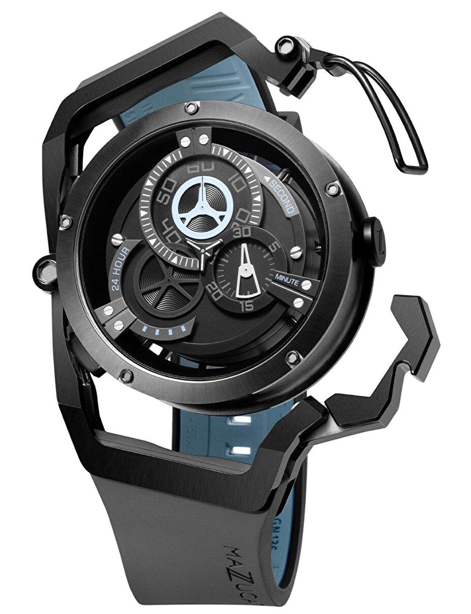 Mazzucato R.I.M.03-GY536 Takvimli 44 mm Gri Silikon Kordon Analog Erkek Kol Saati